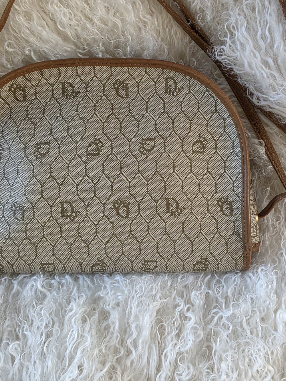 Christian Dior Honeycomb Monogram Beige Vintage - Picture 3 of 12